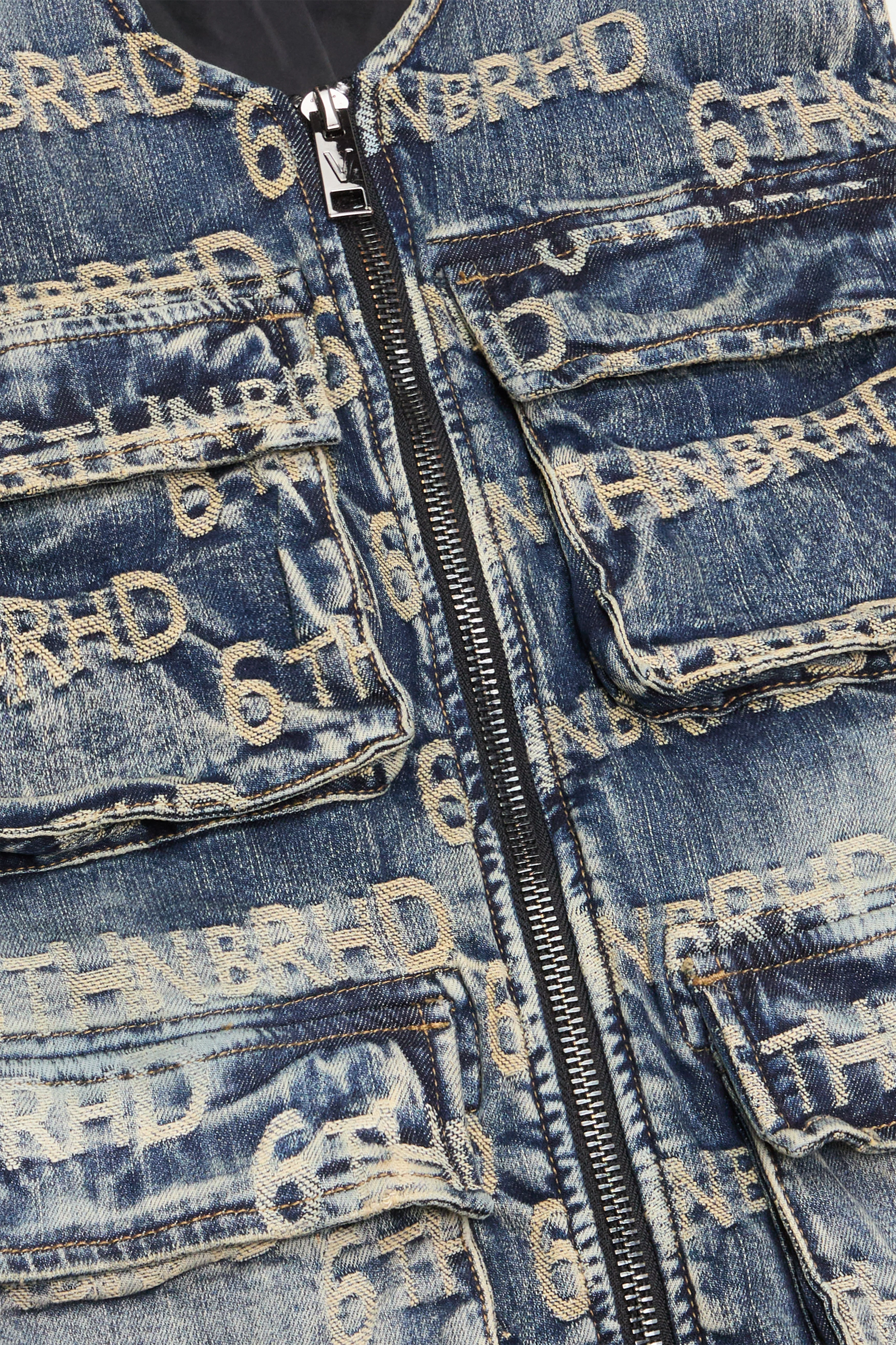 6Th Nbrhd Signature Men's Denim Vest - Image 4