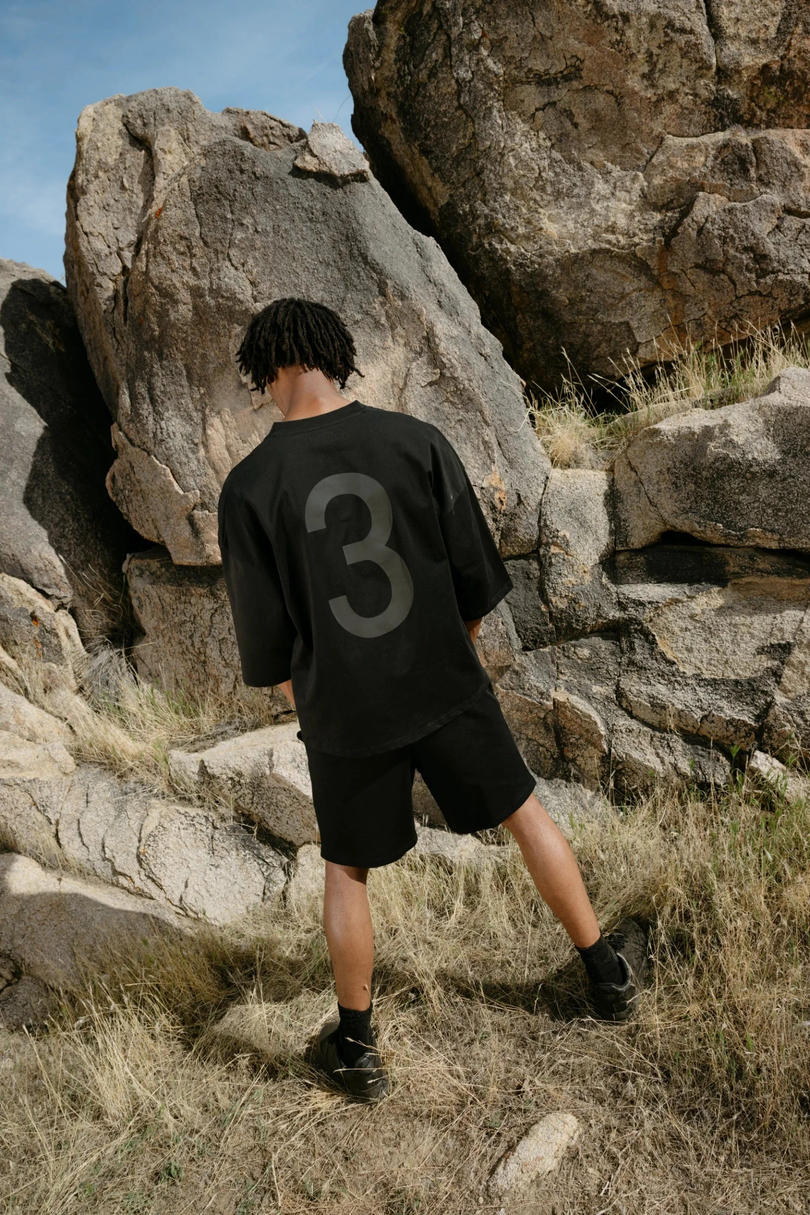 Silnt Chptrs Number Shorts - Elastic Waistband Black - Image 11