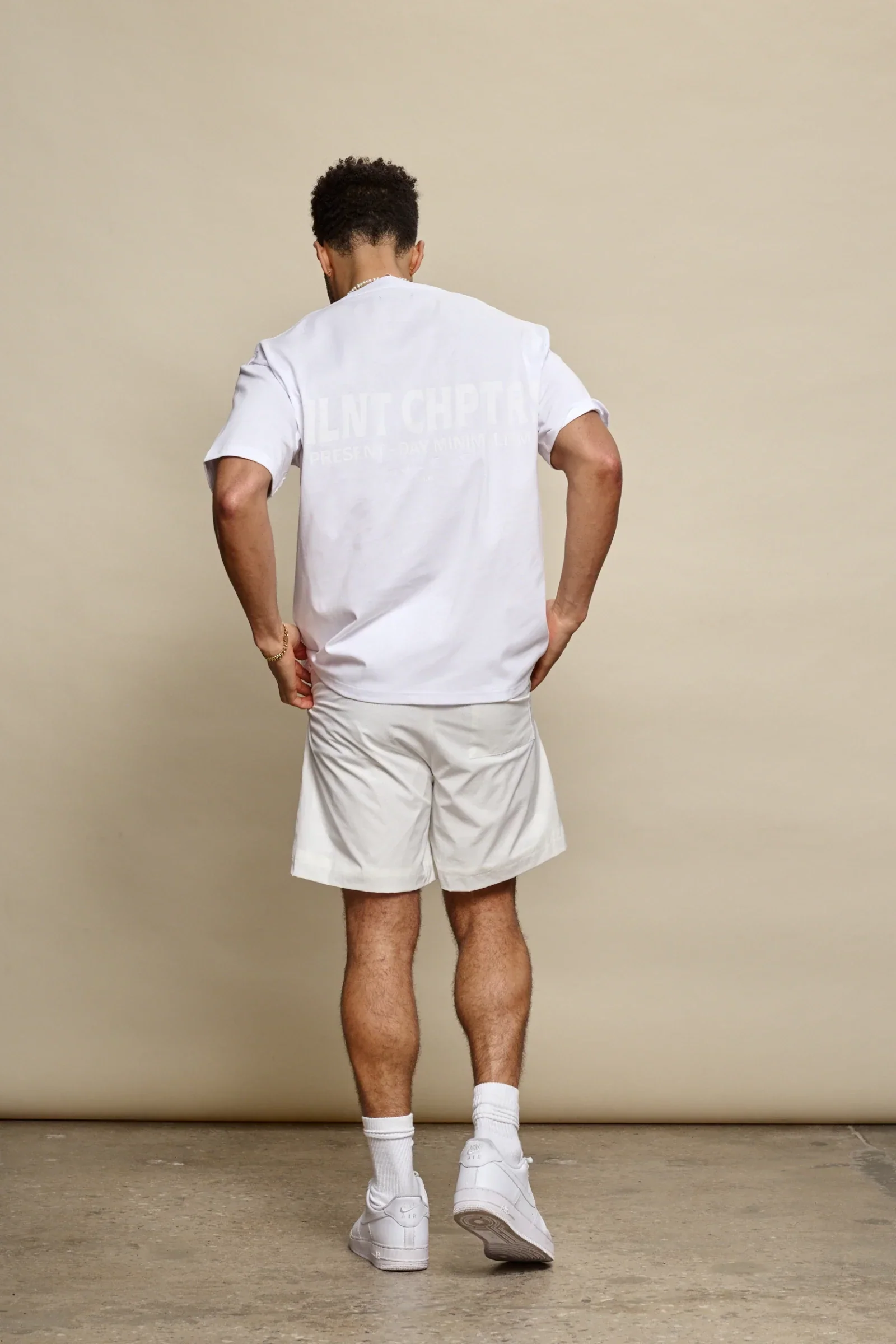 Silnt Chptrs Tonal Shorts - Embroidered White - Image 8
