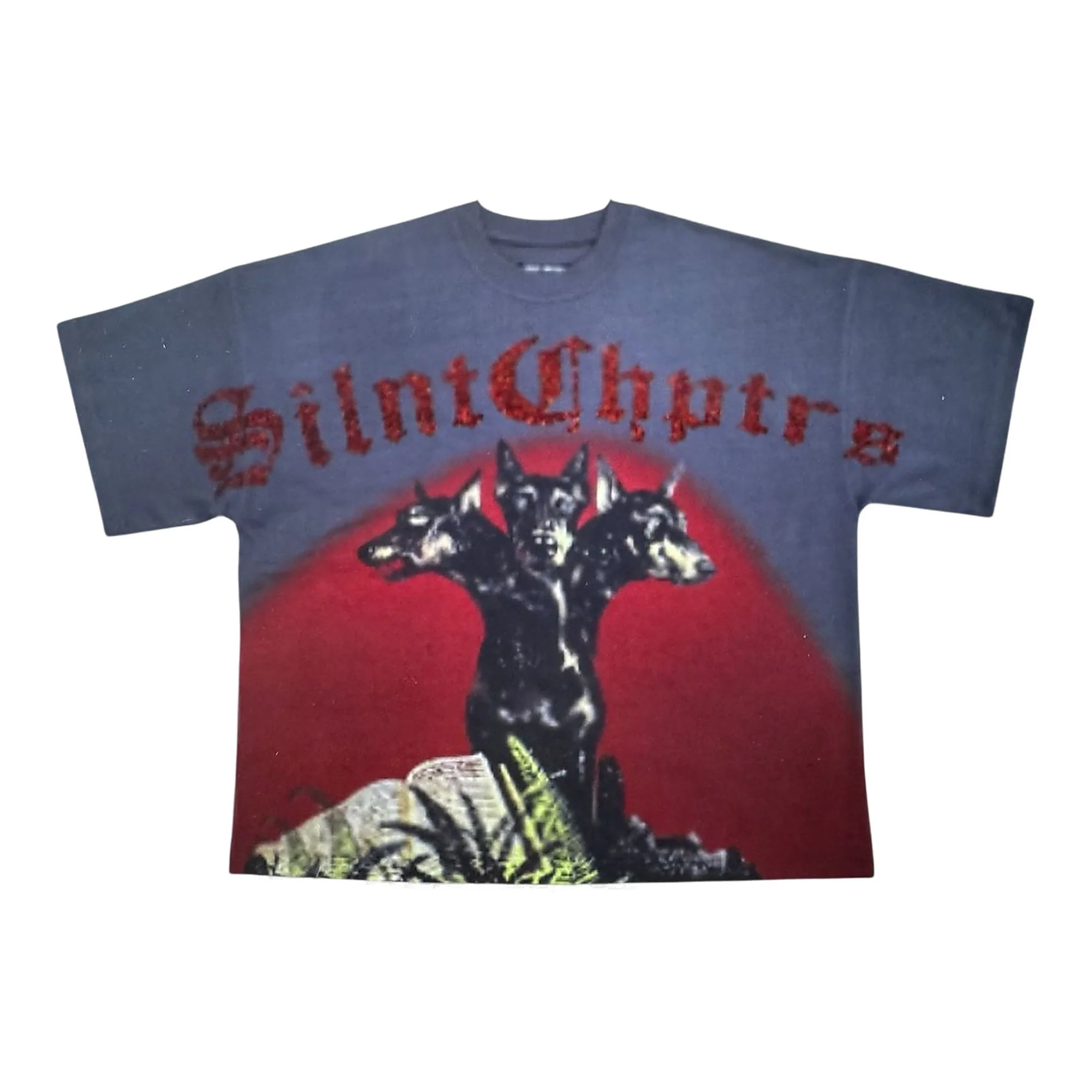Silnt Chptrs Hell Hound T-Shirt Vintage Grey