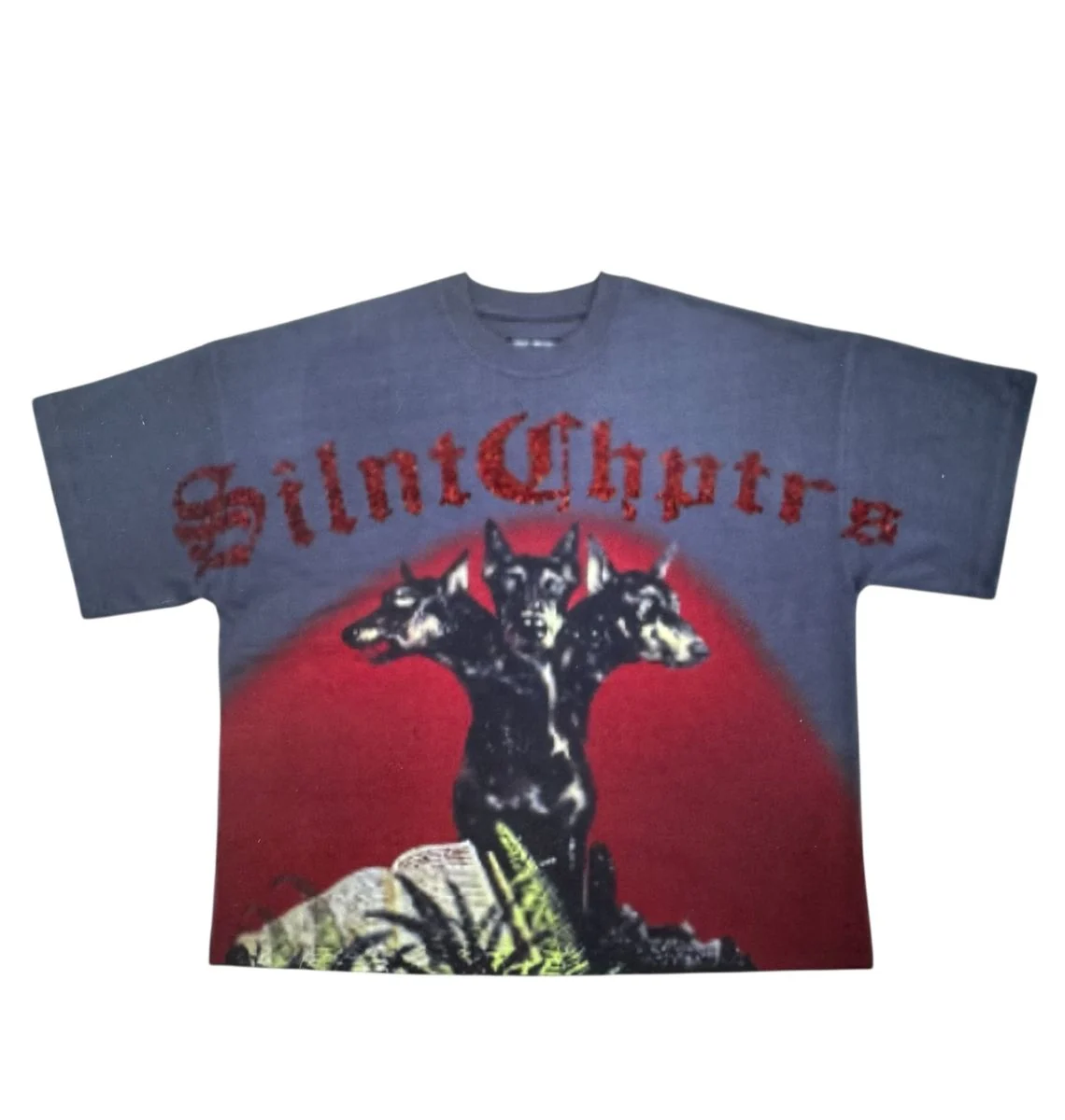 Silnt Chptrs Hell Hound T-Shirt Vintage Grey - Image 2