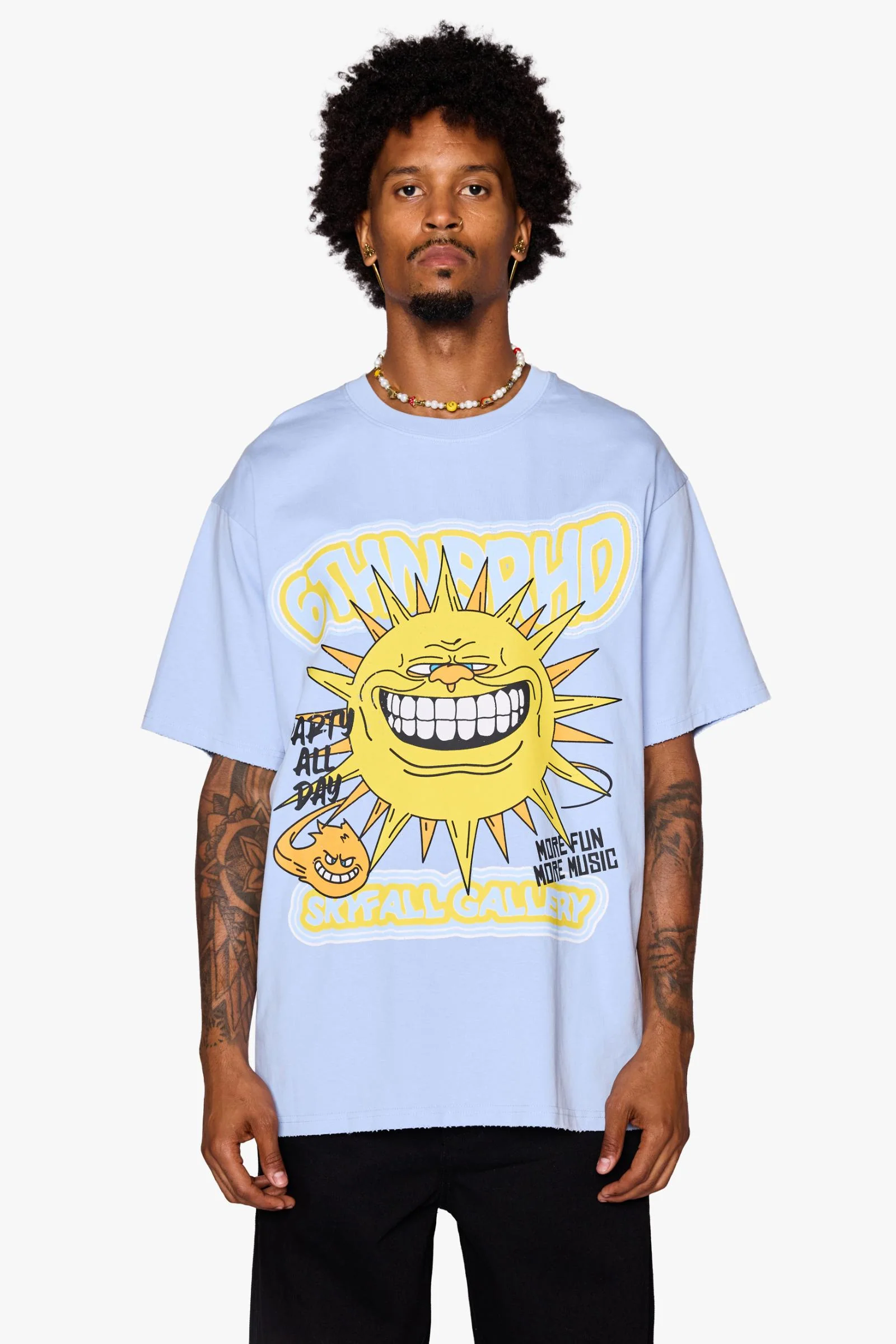 6Th Nbrhd Skyfall Men's T-Shirt Sky - Image 2