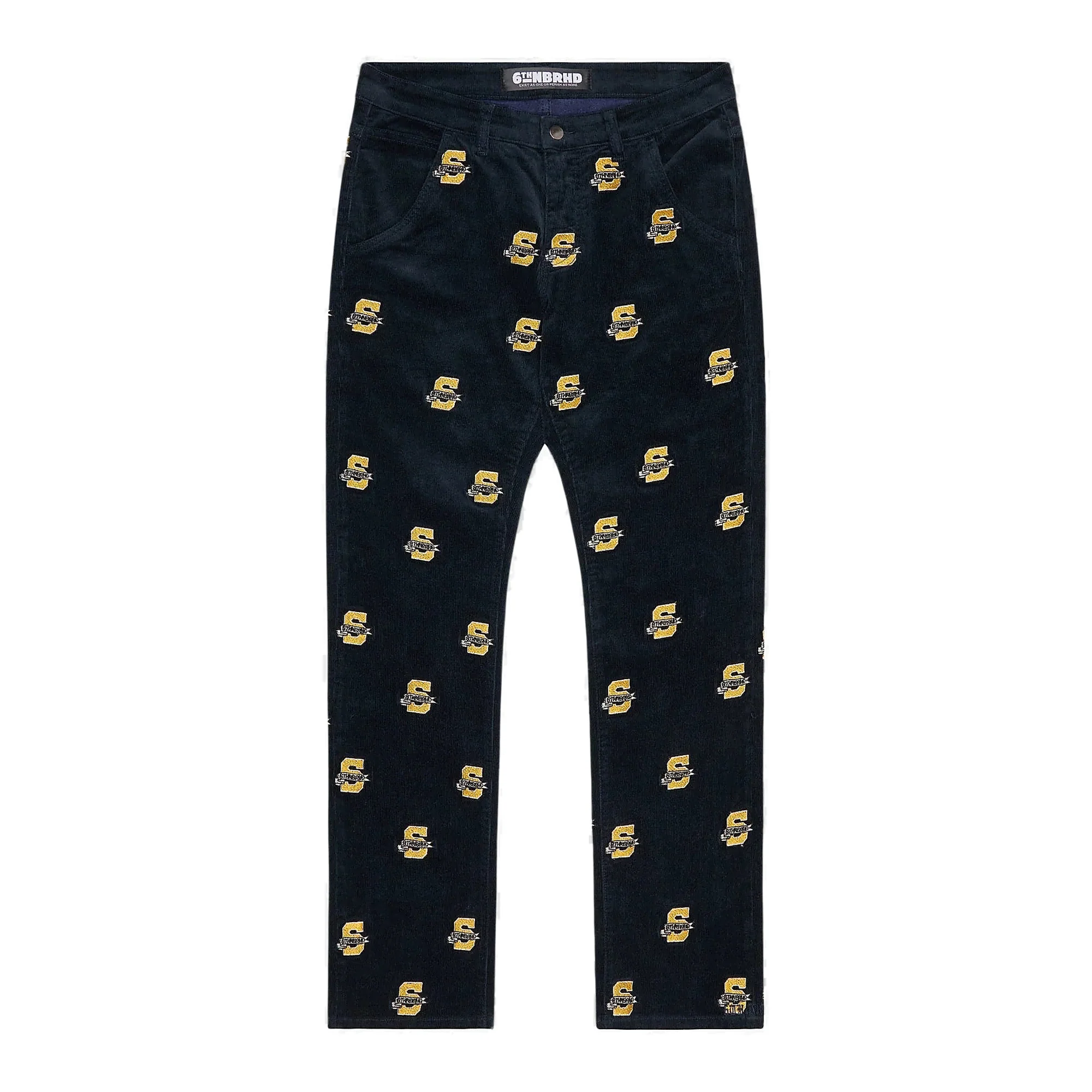 6Thneighborhood Motif Pants - Embroidered Navy