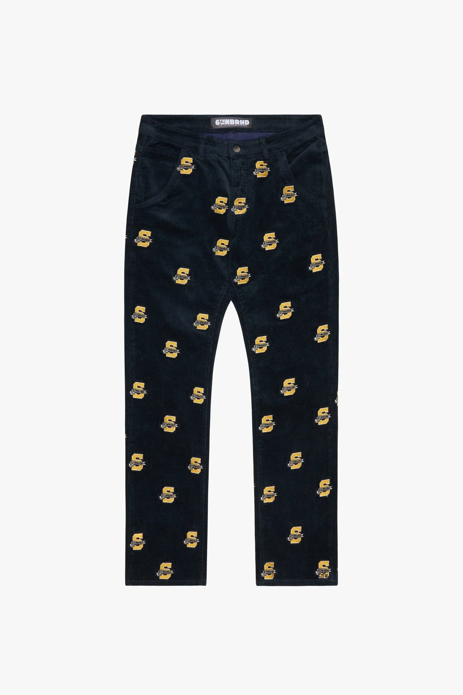 6Thneighborhood Motif Pants - Embroidered Navy - Image 2