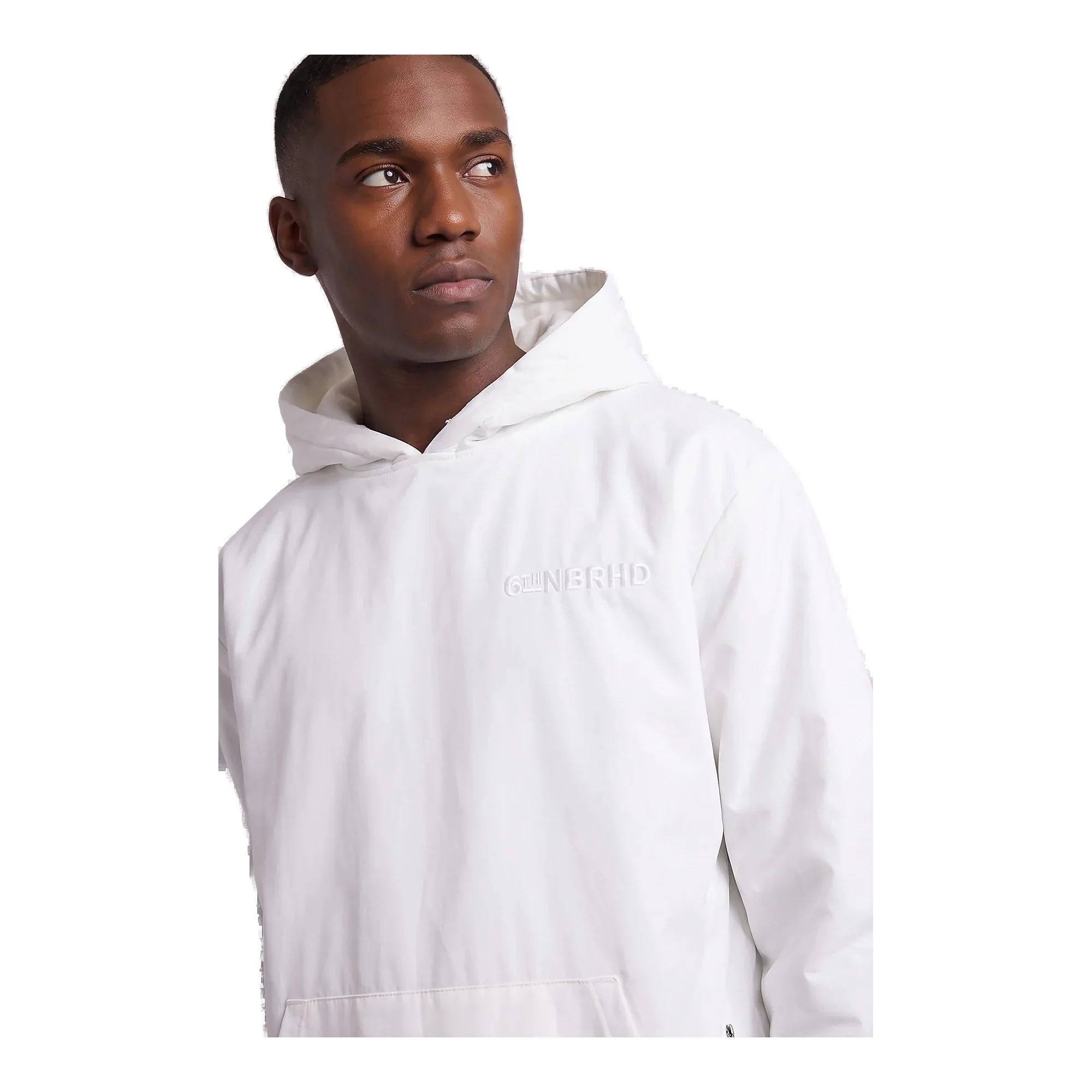 6TH NBRHD Sleek Relaxed Nylon Jacket White
