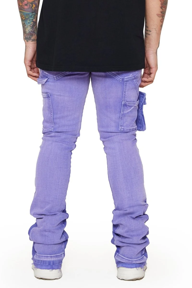 Valabasas Pocket Jeans - Stacked Flare Purple - Image 6