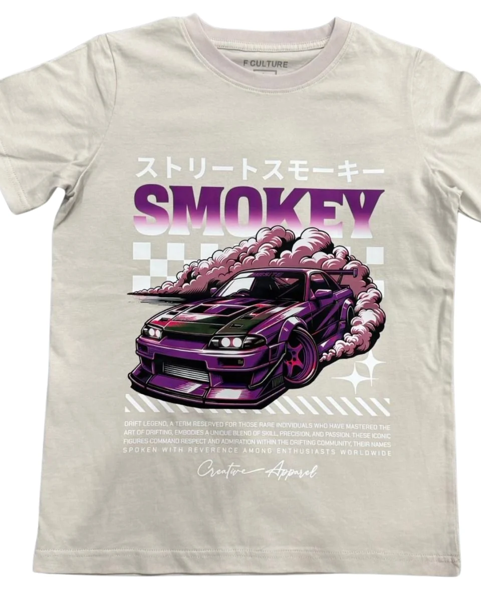 Fame Culture Smokey T-Shirt - Beige - Image 3