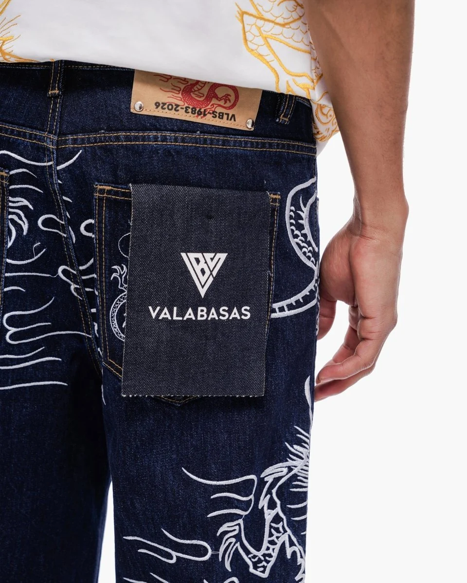 Valabasas Dragon Jeans - Graphic Dark Blue - Image 4