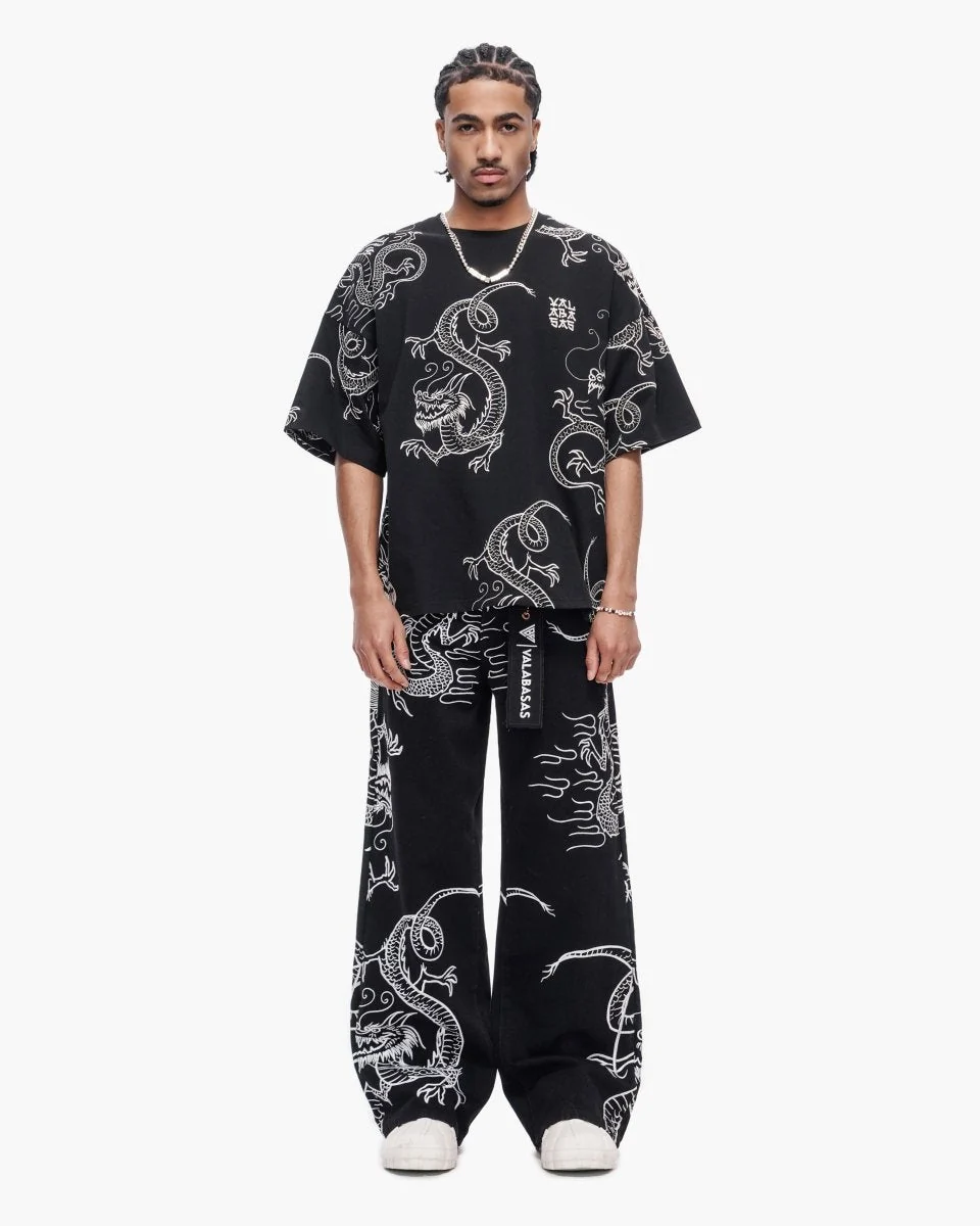 Valabasas Dragon Jeans - Baggy Fit Jet Black - Image 11