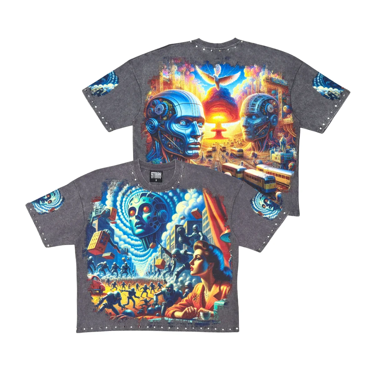 Stray New Age T-Shirt - Gray - Image 3