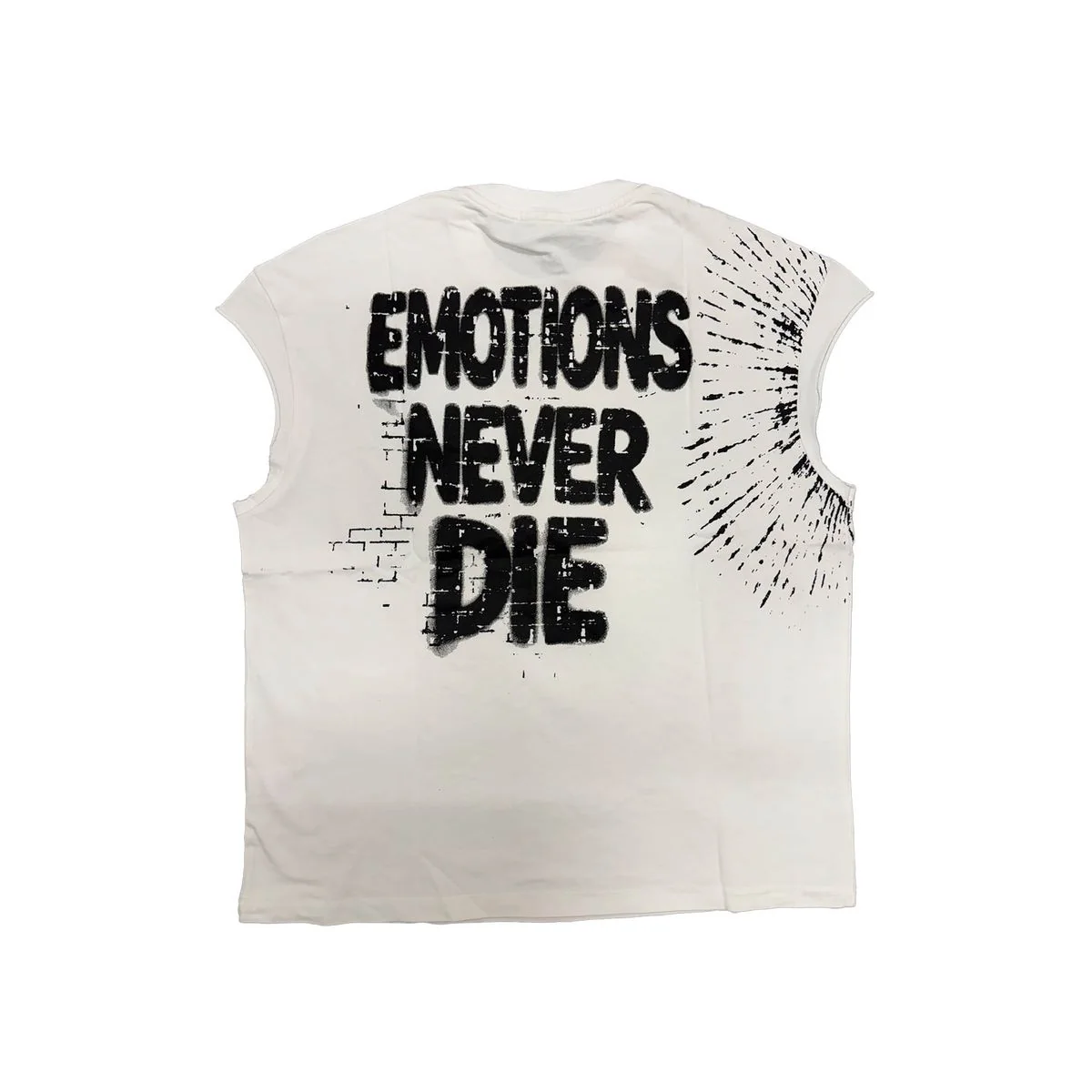 Mixed Emotion Starboy T-Shirt - Sleeveless White - Image 3