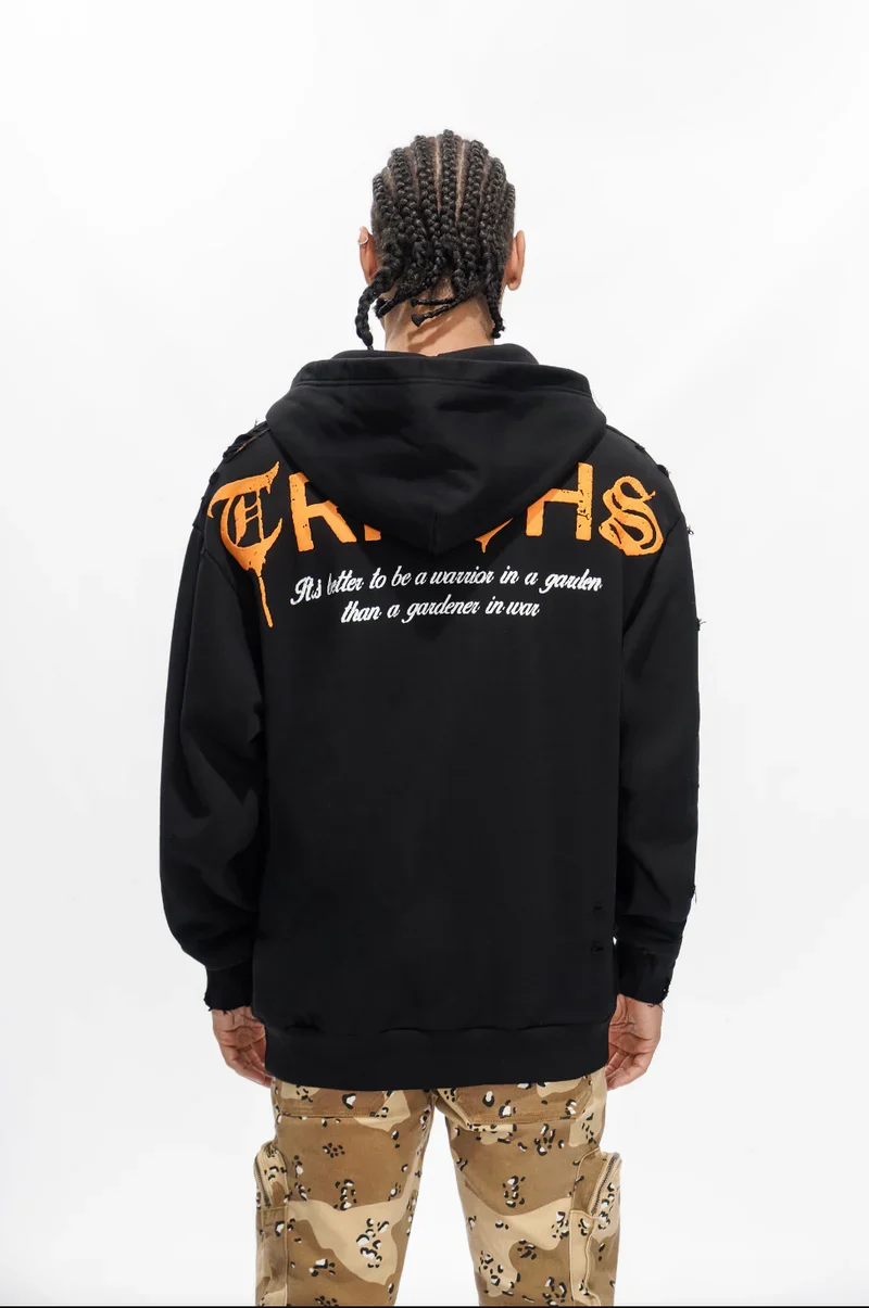 Warrior In The Garden Hoodie Black - Image 6