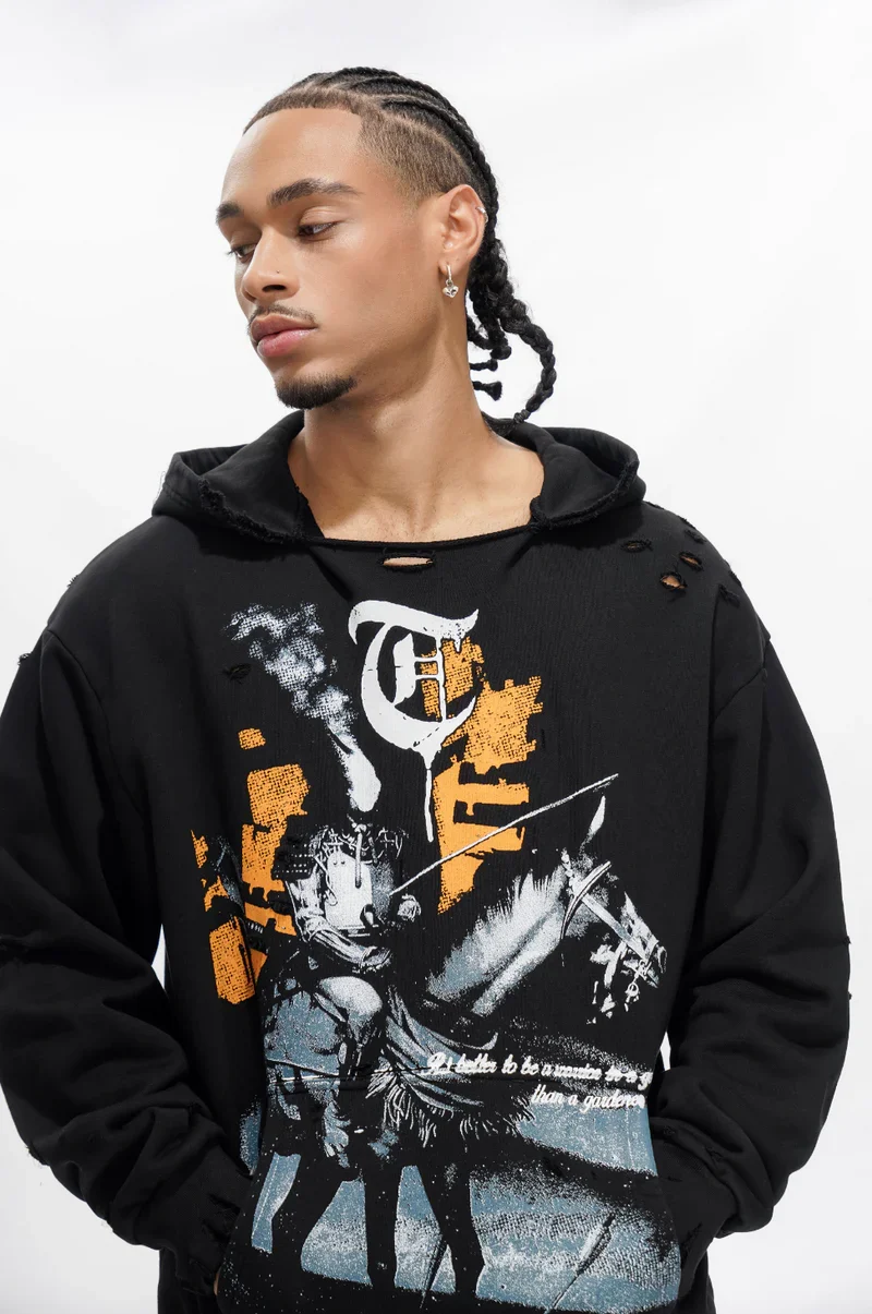 Warrior In The Garden Hoodie Black - Image 7
