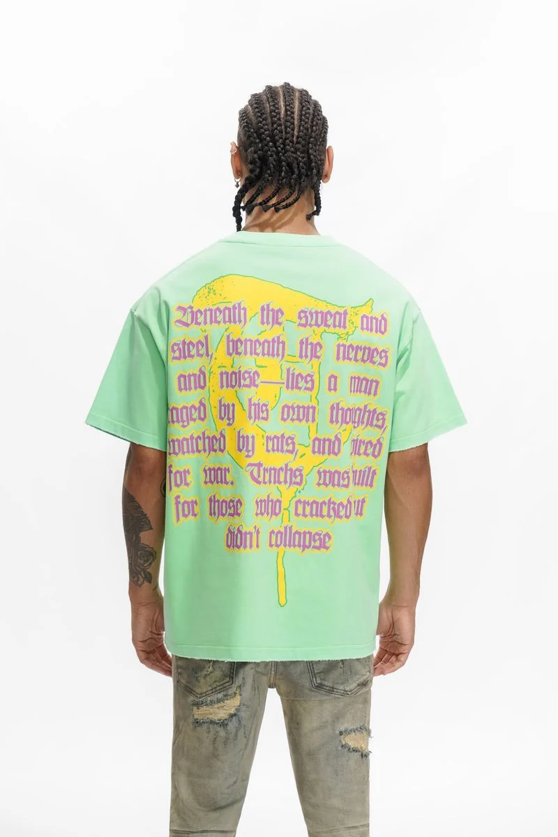 Trnchs Head T-Shirt - Oversized Green - Image 6