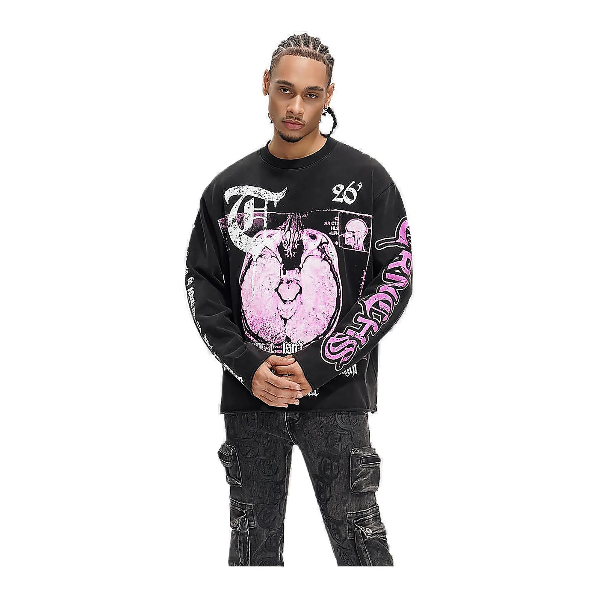 Trnchs Brain Scan Sweatshirt - Graphic Black