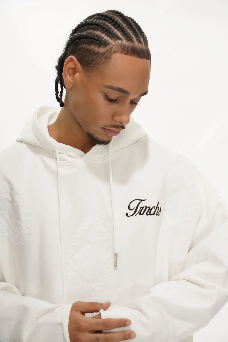 Trnchs Paisley Command Hoodie White - Image 4