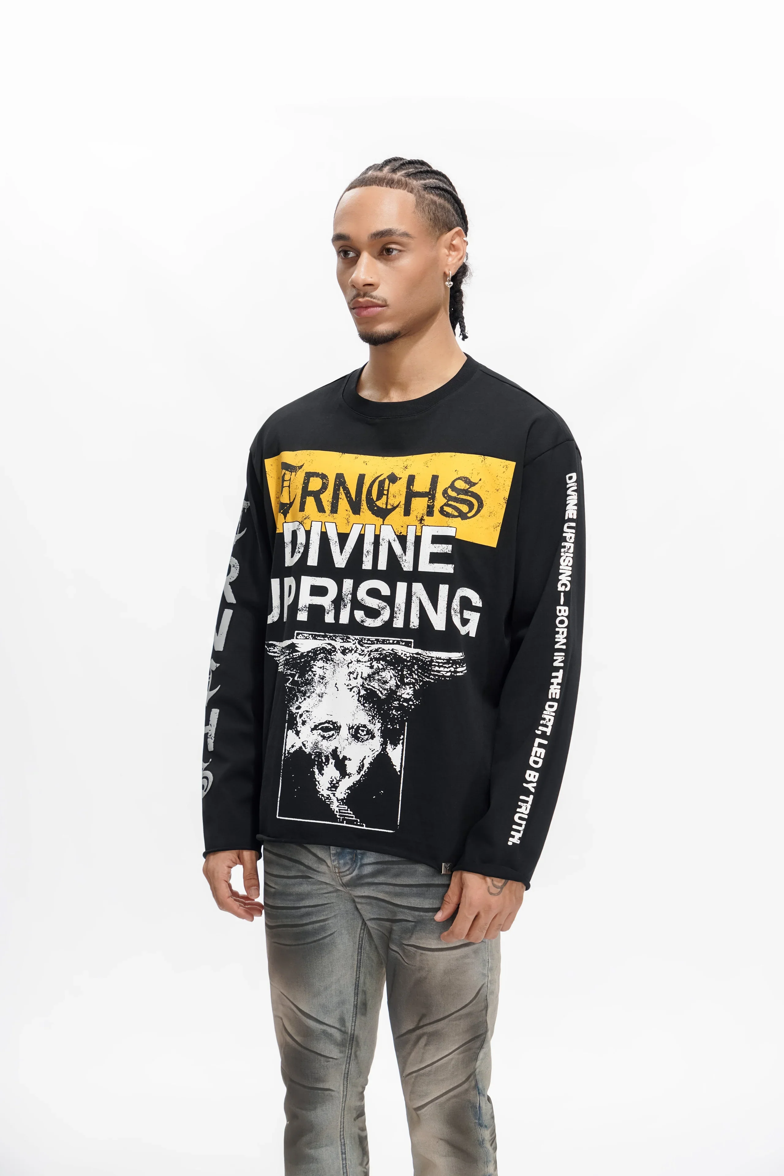 Trnchs Divine Uprising Men's Sweatshirt Black - Image 5