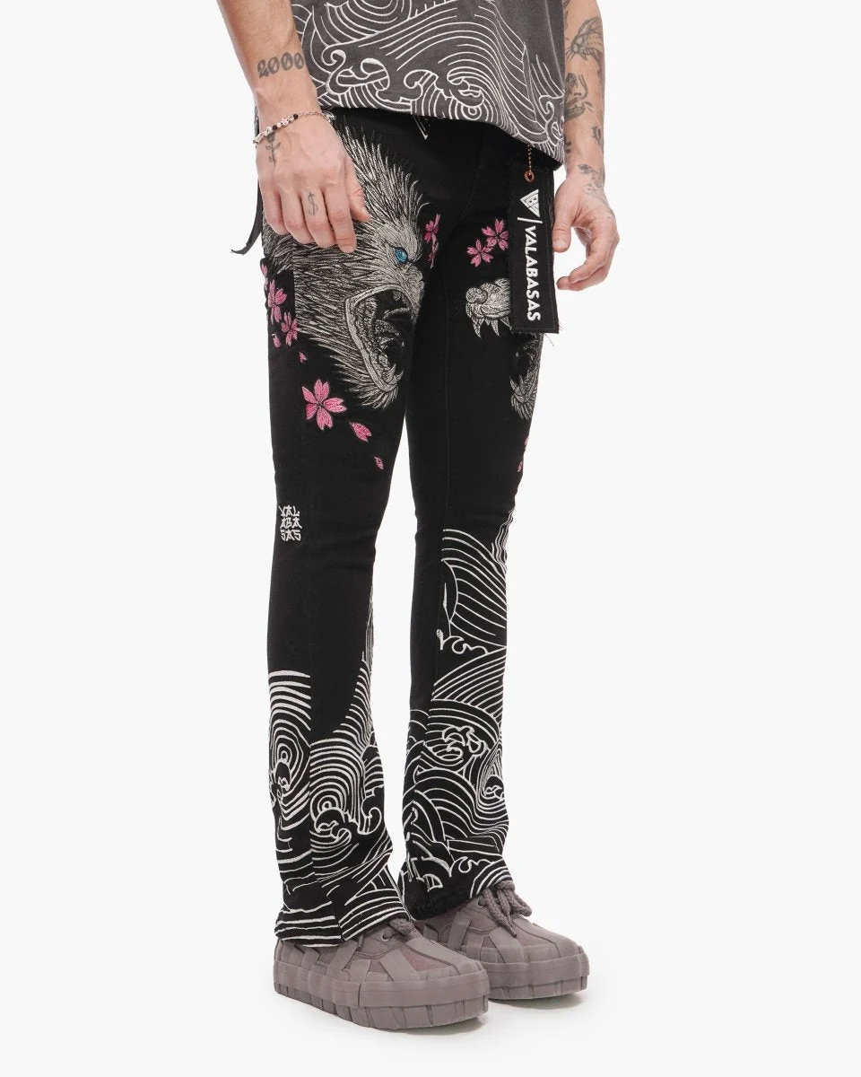 Valabasas Wave Jeans - Stacked Fit Jet Black - Image 2