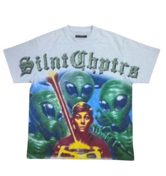 Silnt Chptrs Alien Tee - Graphic White - Image 3