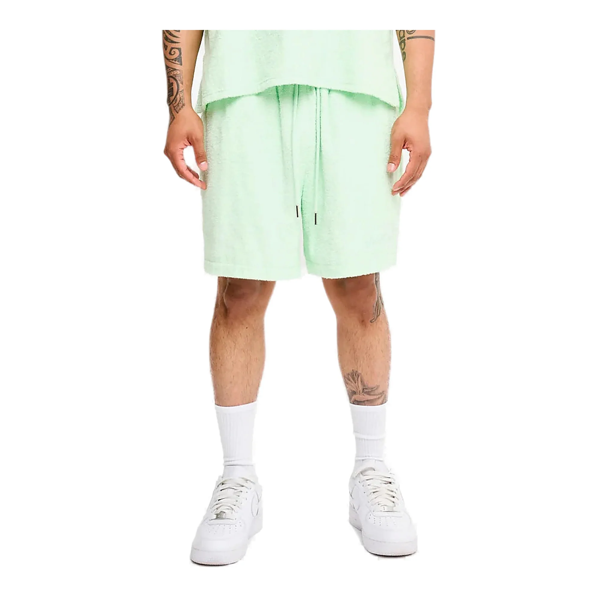 Silnt Chptrs Patch Shorts - Terry Fabric Green