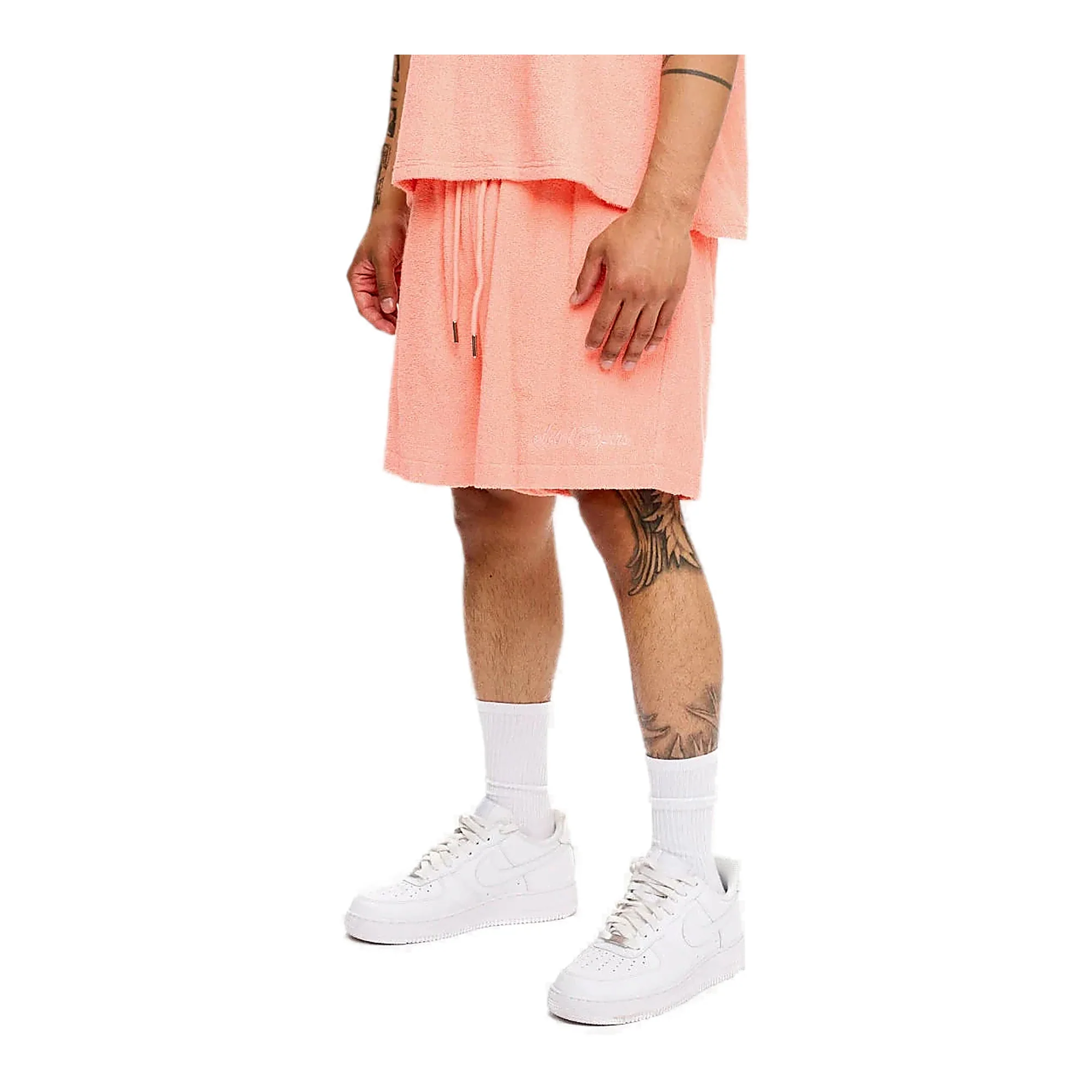 Silnt Chptrs Embroidered Shorts - Terry Fabric Rose