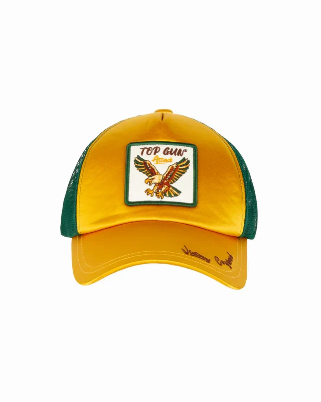 Top Gun Satin Eagle Snapback Hat - Mesh Back - Image 16
