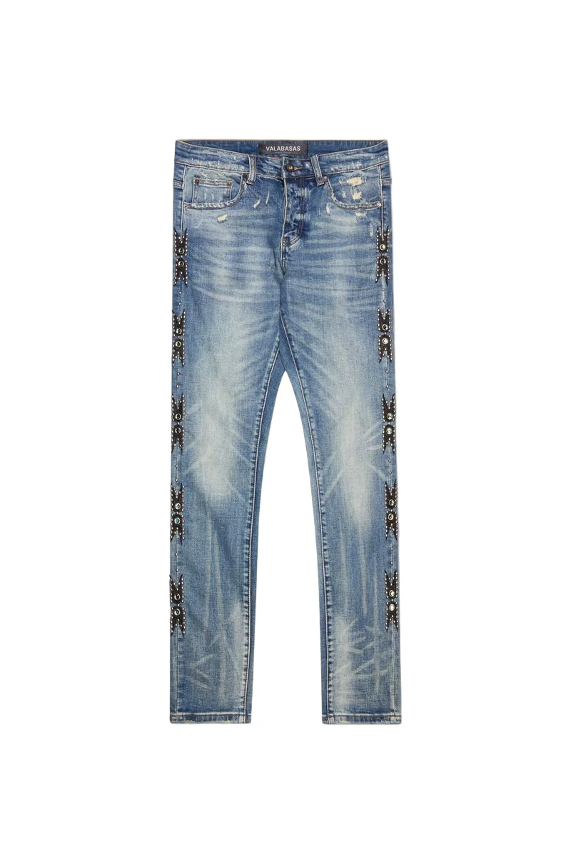 Valabasas Trail Jeans - Embroidered Blue Wash - Image 5