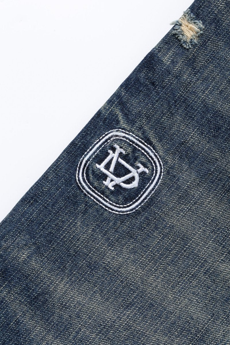 Vala De Labasas Trame Selvedge Baggy Jean - Distressed Wash - Image 5