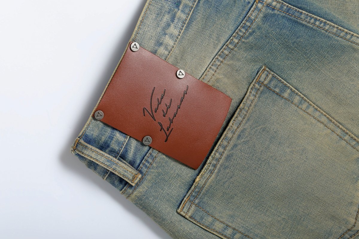 Vala De Labasas Trame Selvedge Baggy Jean - Faded Wash - Image 5