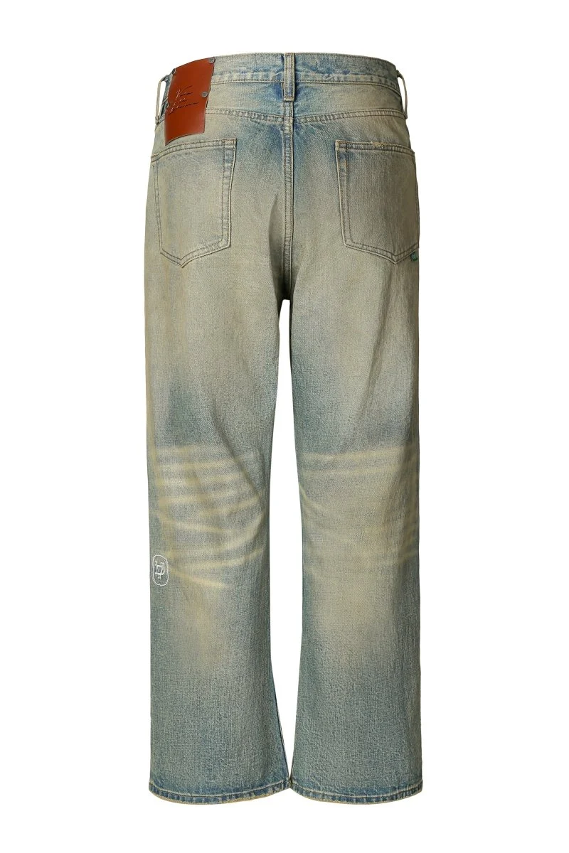 Vala De Labasas Trame Selvedge Baggy Jean - Faded Wash - Image 6