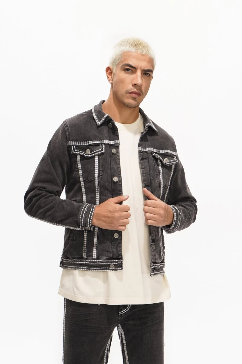 Valabasas Treasury Men's Jacket Grey Washed - Image 7