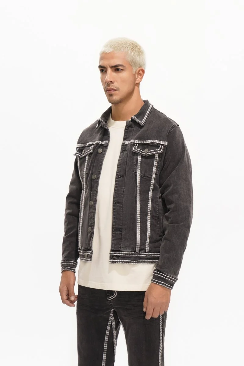 Valabasas Treasury Men's Jacket Grey Washed - Image 9