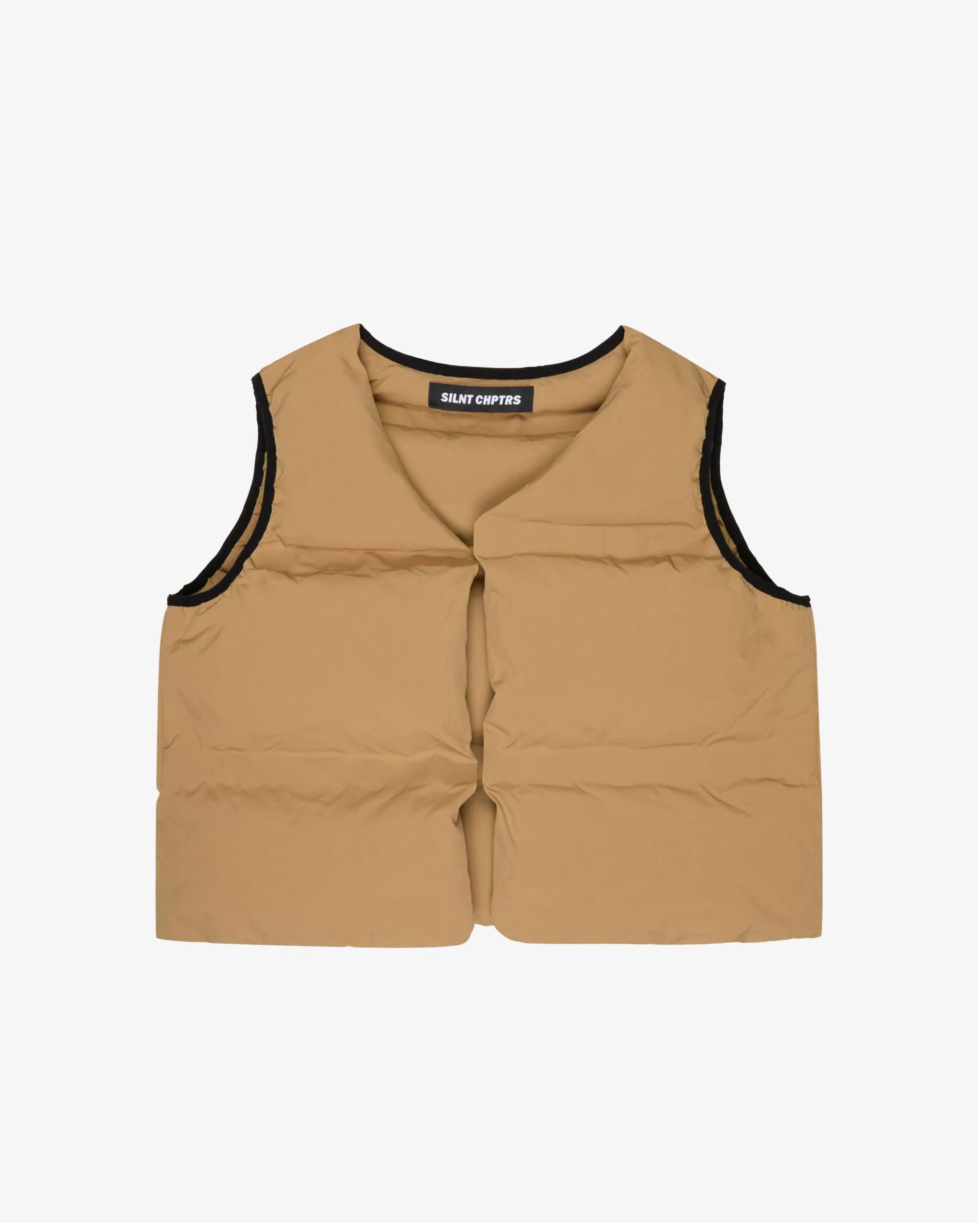 Silnt Chptrs Boxy Vest - Cropped Khaki - Image 7
