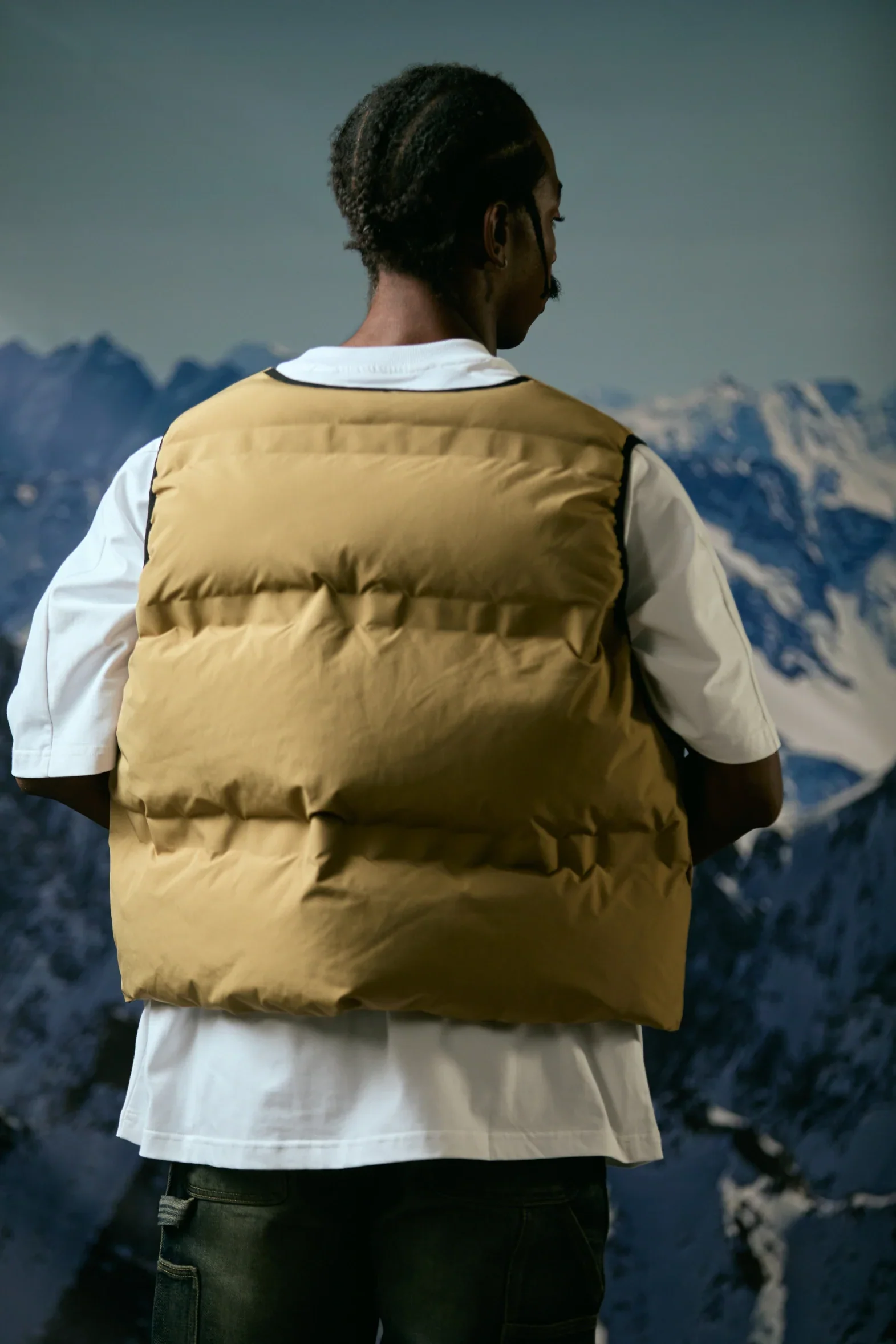 Silnt Chptrs Boxy Vest - Cropped Khaki - Image 9