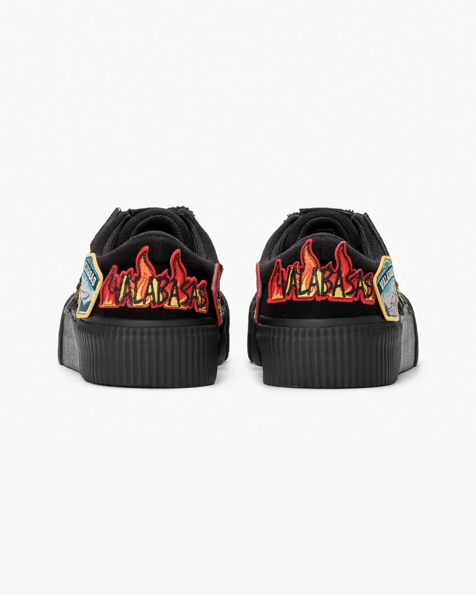 Valabasas Patchwork Shoes - Twisted Overlay Patches Black - Image 7