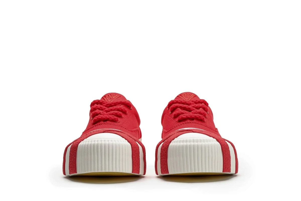 Valabasas Twisted Metal Sneakers - Platform Sole Red / White - Image 7