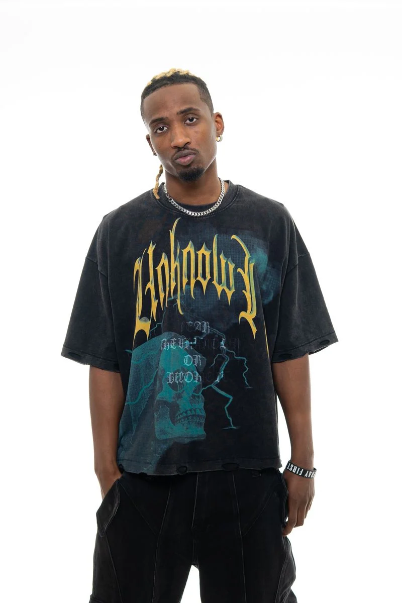 Unknown Washed Black T-Shirt - Image 2