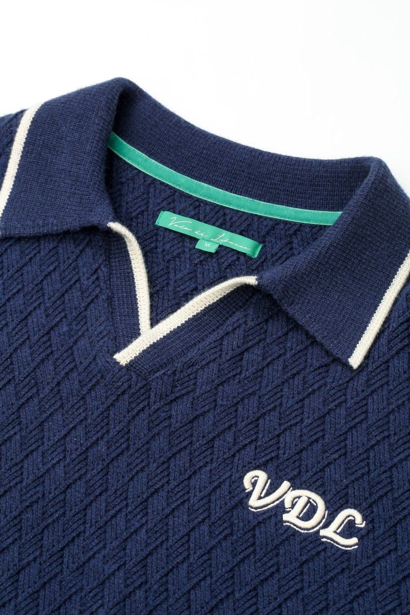 Vala De Labasas Solis Knit Polo Men's Shirt - Quilted Pattern - Image 3