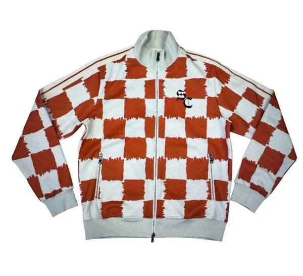 Silnt Chptrs Check Jacket - Graphic Orange/Cream - Image 2