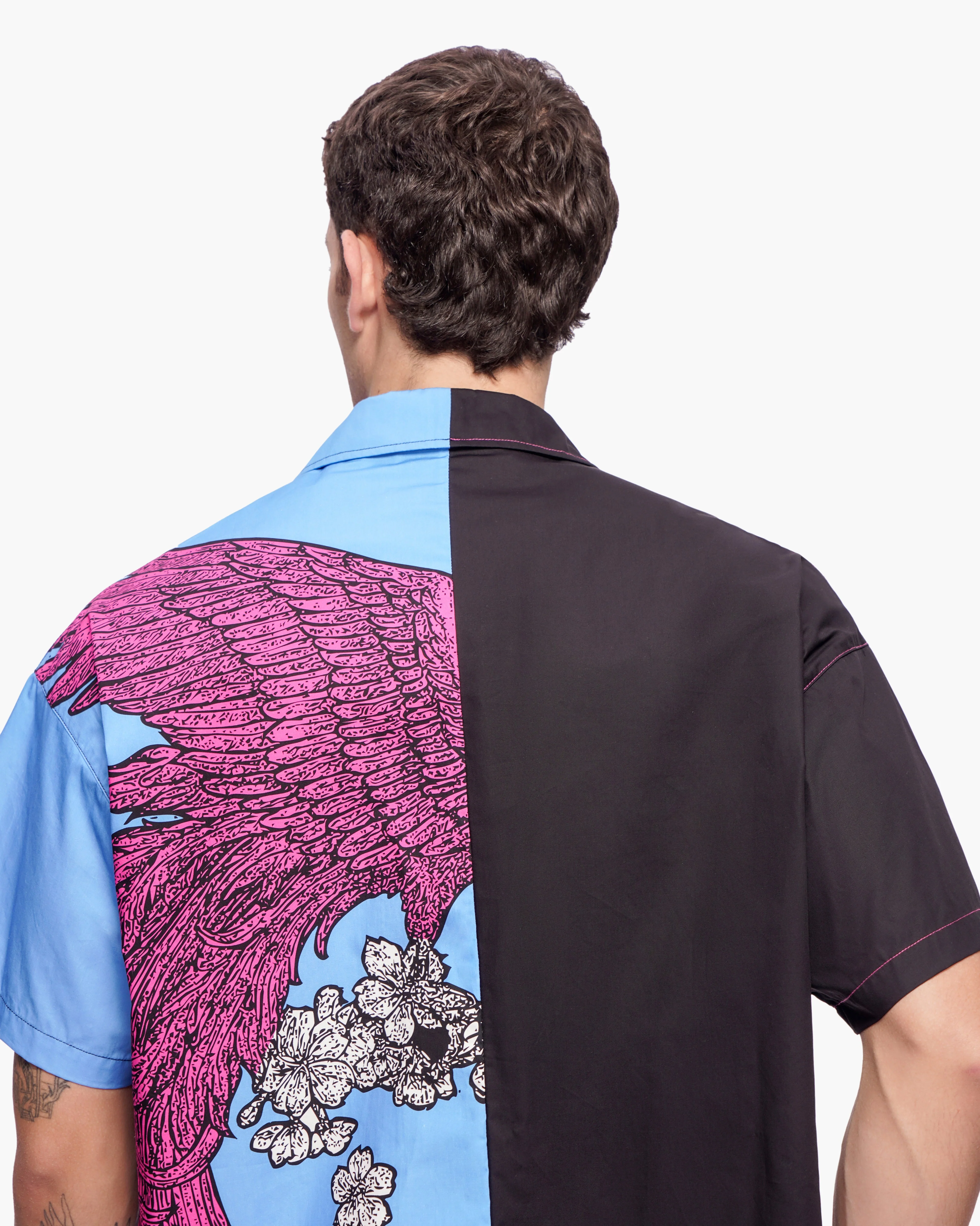 Valabasas Graphic Button Down - Relaxed Fit Black/Blue/Pink - Image 11