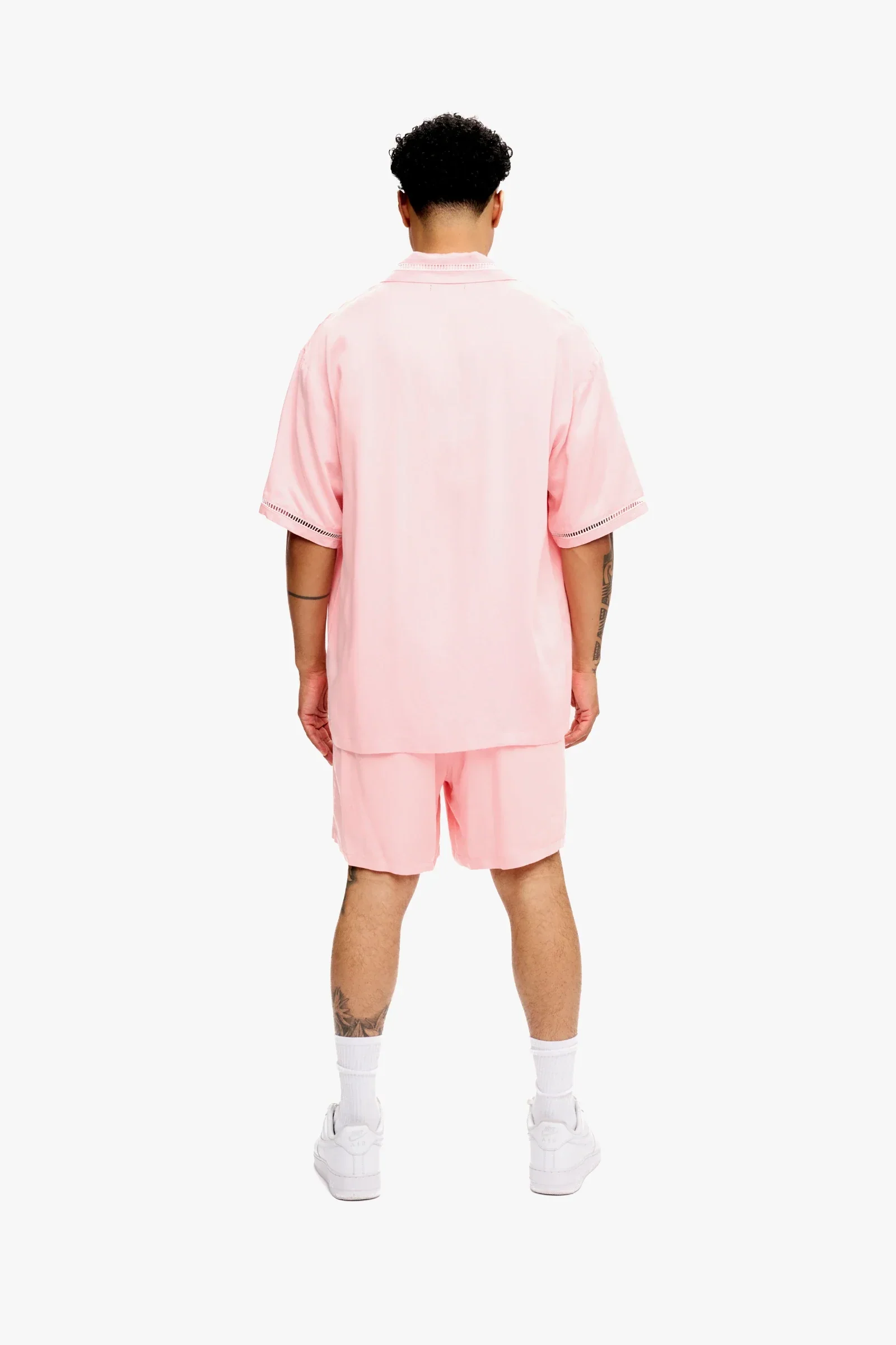 Silnt Chptrs Embroidered Shirt - Boxy Fit Pink - Image 6