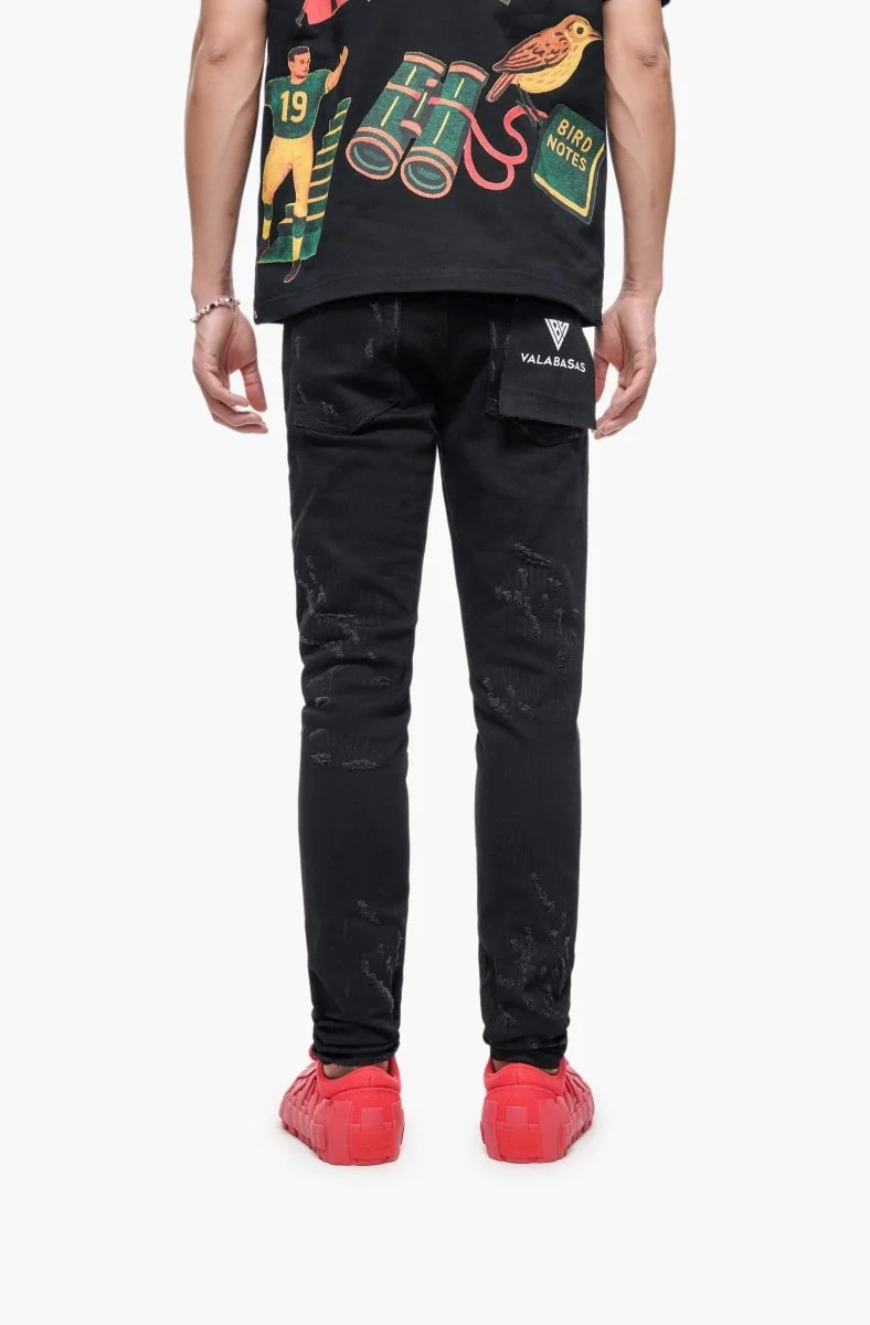 Valabasas Textured Jeans - Slim Fit Jtblk - Image 3