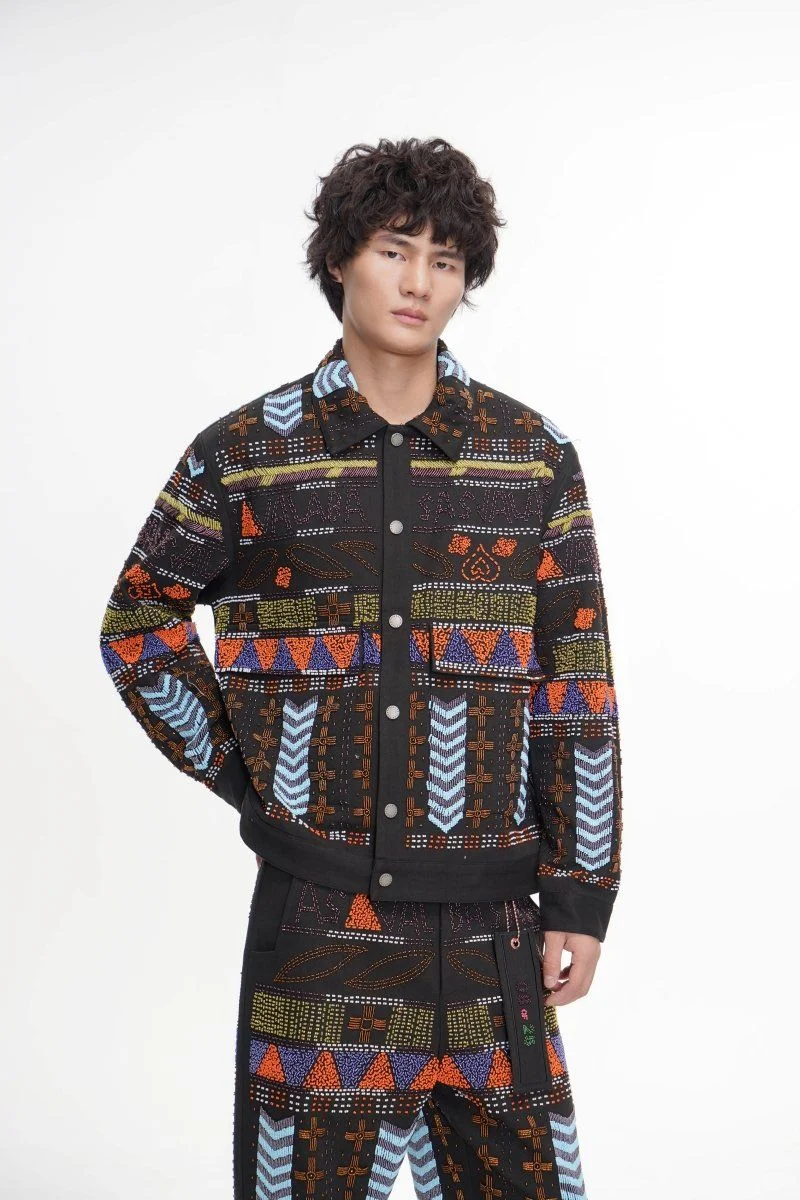Valabasas Time Hand Beaded Jacket - Patterned - Image 4