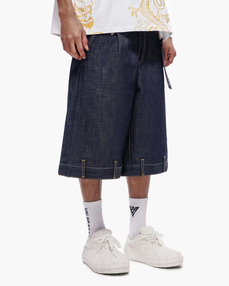 Valabasas Dragon Shorts - Baggy Fit Indigo - Image 6
