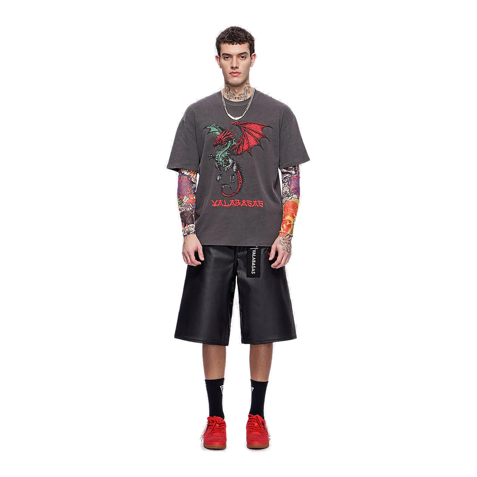 Valabasas Tatsu Shorts - Dragon Graphic Blackwax