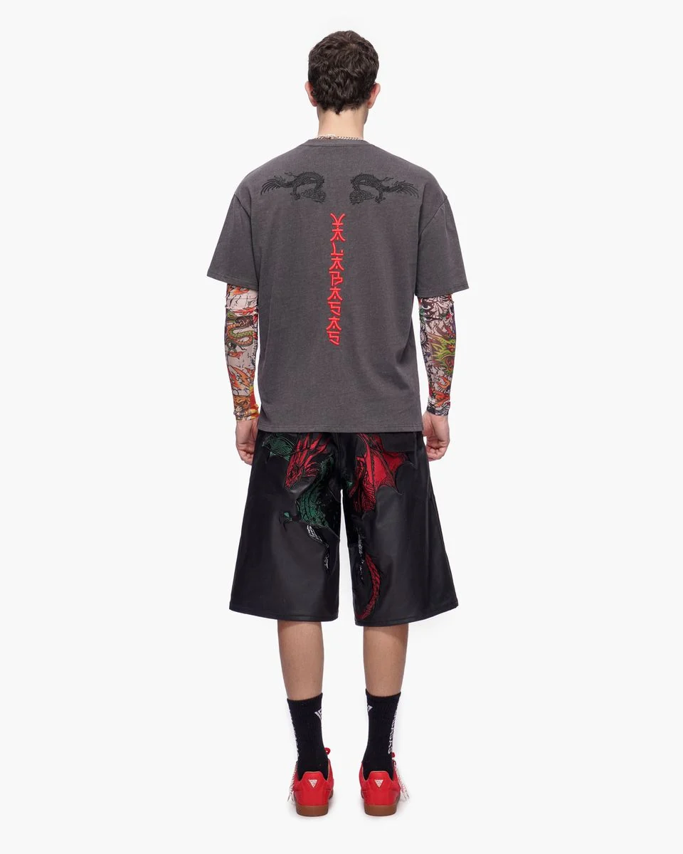 Valabasas Tatsu Shorts - Dragon Graphic Blackwax - Image 5