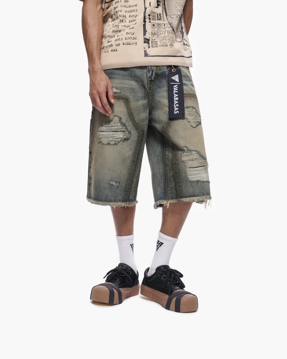 Valabasas Revolt Shorts - Distressed Denim - Image 12