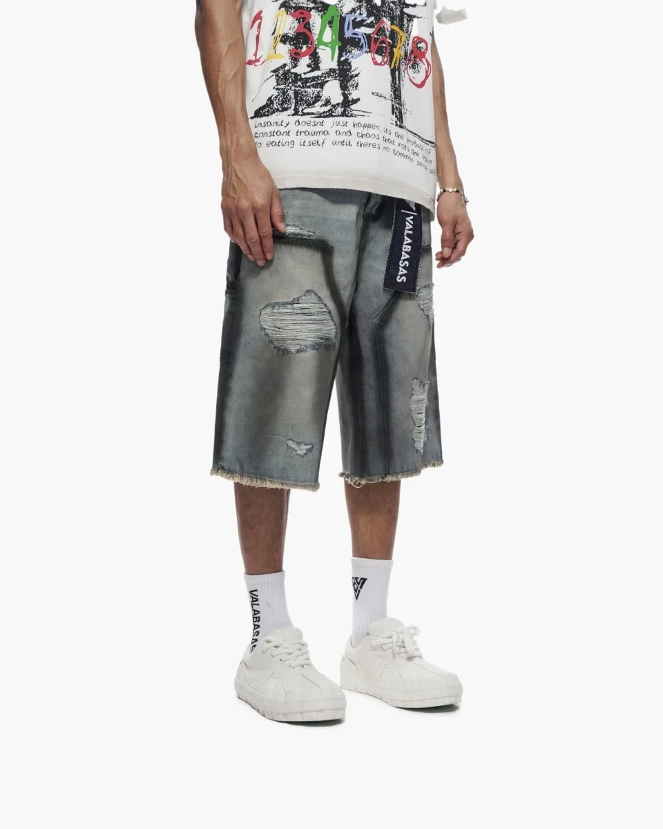 Valabasas Revolt Shorts - Distressed Denim - Image 16