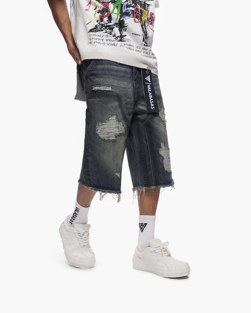 Valabasas Revolt Shorts - Distressed Denim - Image 2