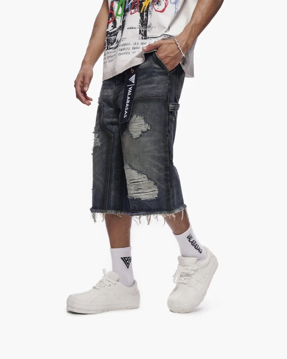 Valabasas Revolt Shorts - Distressed Denim - Image 6